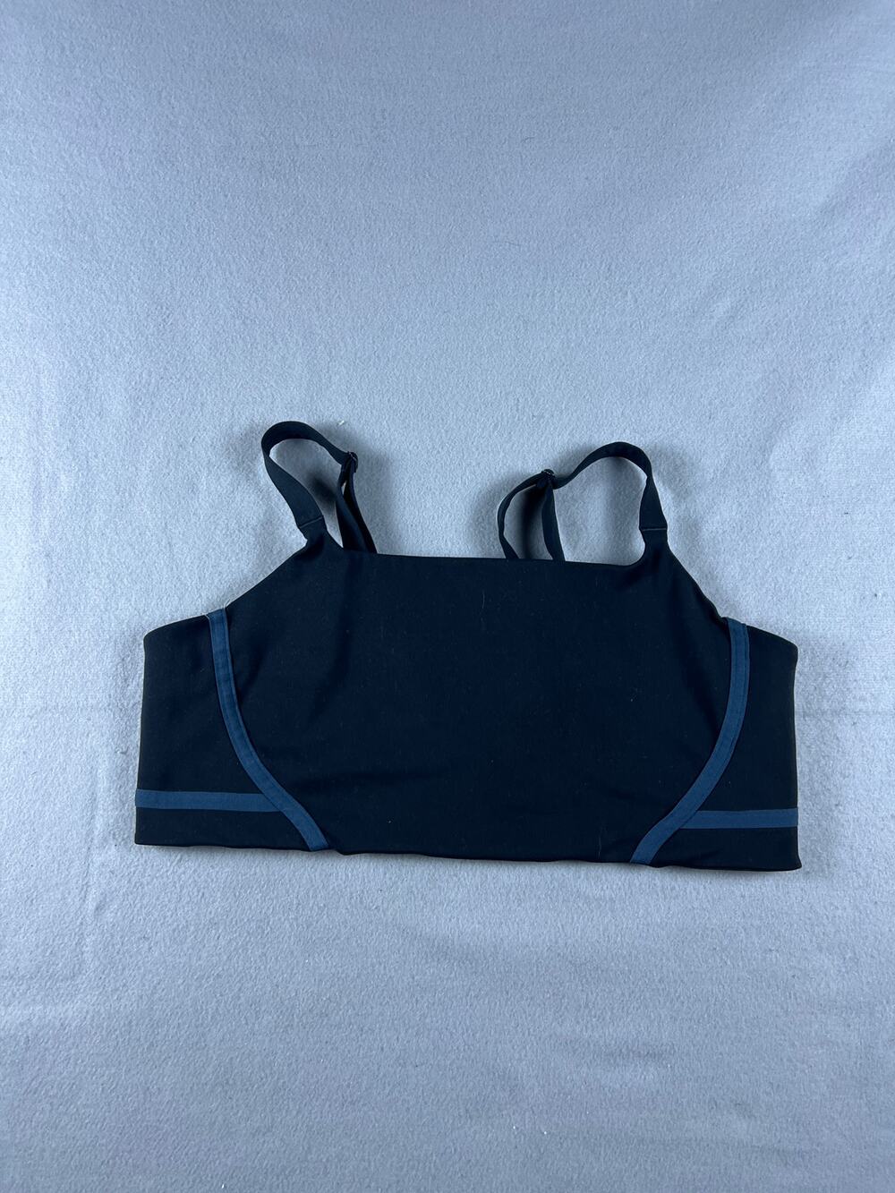 Nike One Sports Bra Women 1X Black Blue Dri-Fit Lightly Lined Active Workout Gym